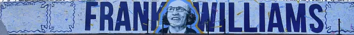Framed Print : CJ11 8040 Tribute to Sir Frank Williams on a wall at Silverstone Framed Print : CJ11 8040 Tribute to Sir Frank Williams on a wall at Silverstone