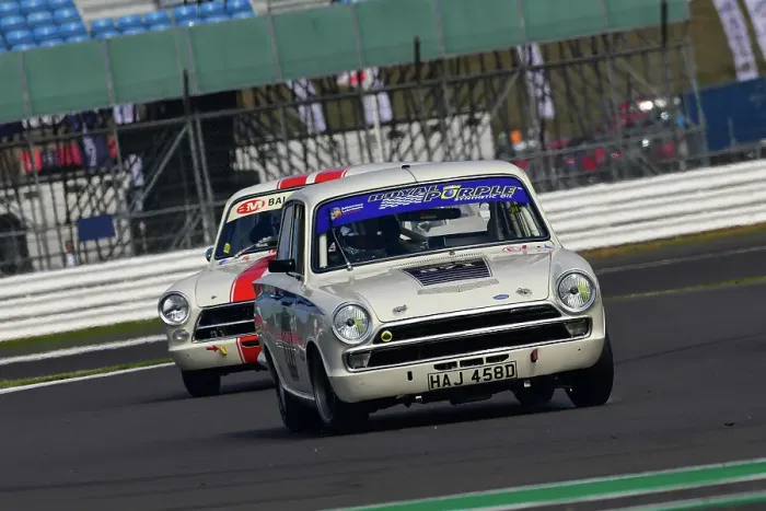 Framed Print : CJ11 8187 Mike Gardiner, Dan Cox, Ford Lotus Cortina