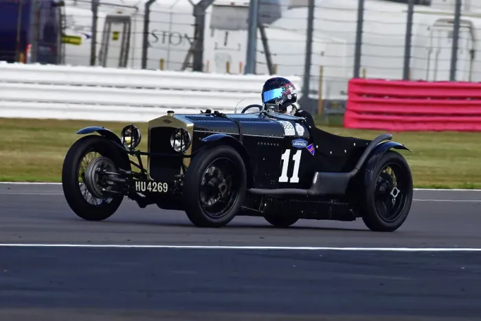 Framed Print : CJ11 8435 Gregor Fisken, Patrick Blakeney-Edwards, Frazer Nash TT replica Super Sports