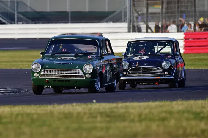 Framed Print : CJ12 0711 David Dickenson, Ford Lotus Cortina, Jeff Smith, Austin Mini Cooper S Framed Print : CJ12 0711 David Dickenson, Ford Lotus Cortina, Jeff Smith, Austin Mini Cooper S