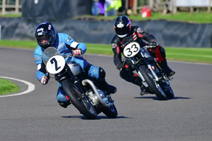 Rights Managed : CJ12 0857 Roger Ashby, Glen English, Triumph T110 Rights Managed : CJ12 0857 Roger Ashby, Glen English, Triumph T110