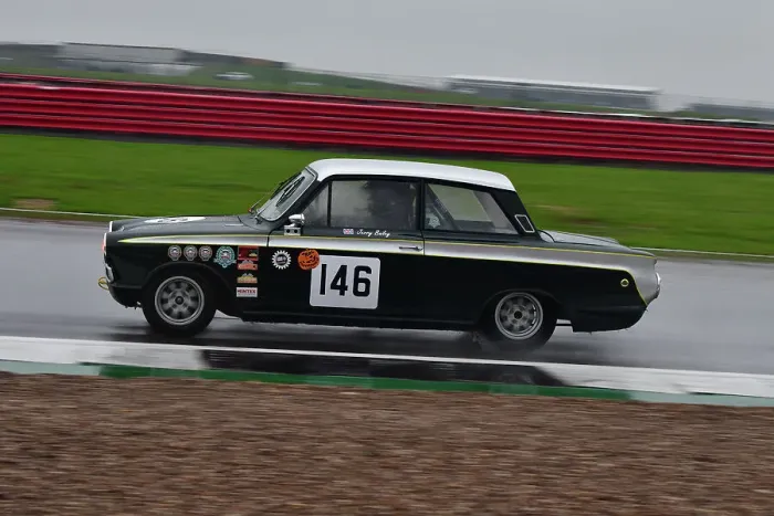 Framed Print : CJ12 3837 Jerry Bailey, Lotus Ford Cortina Mk1