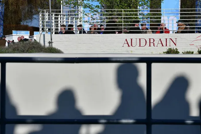 Rights Managed : CJ12 5375 Pit lane wall shadows Rights Managed : CJ12 5375 Pit lane wall shadows
