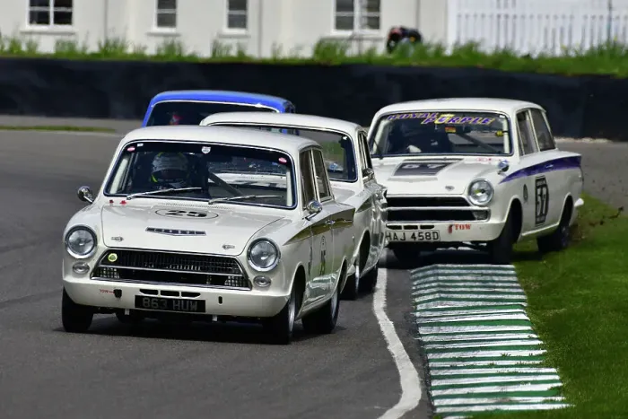 Rights Managed : CJ12 6153 Matt Neal, Gordon Shedden, Ford Lotus Cortina Mk1, Mike Gardiner, Josh Cook, Ford Lotus Cortina Mk1 Rights Managed : CJ12 6153 Matt Neal, Gordon Shedden, Ford Lotus Cortina Mk1, Mike Gardiner, Josh Cook, Ford Lotus Cortina Mk1