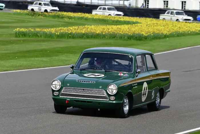 Rights Managed : CJ12 6169 David Dickenson, Andrew Jordan, Ford Lotus Cortina Mk1 Rights Managed : CJ12 6169 David Dickenson, Andrew Jordan, Ford Lotus Cortina Mk1