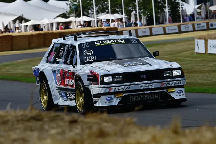 Rights Managed : CJ12 9942 Travis Pastrana, Subaru Gymkhana GL Wagon Rights Managed : CJ12 9942 Travis Pastrana, Subaru Gymkhana GL Wagon