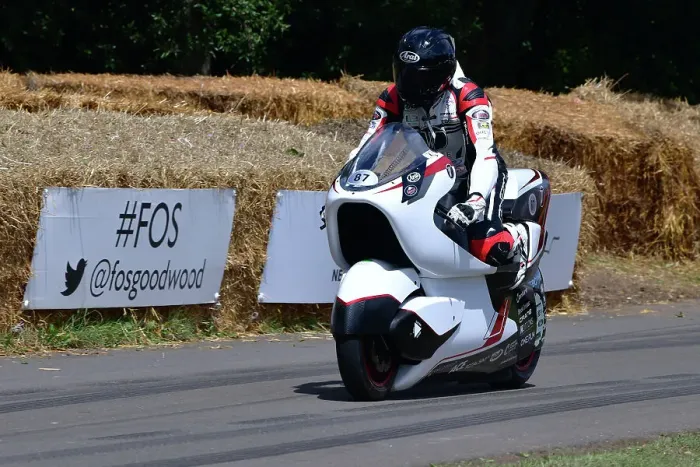 Rights Managed : CJ13 0198 White Motorcycle Concepts WMC 250 EV Rights Managed : CJ13 0198 White Motorcycle Concepts WMC 250 EV