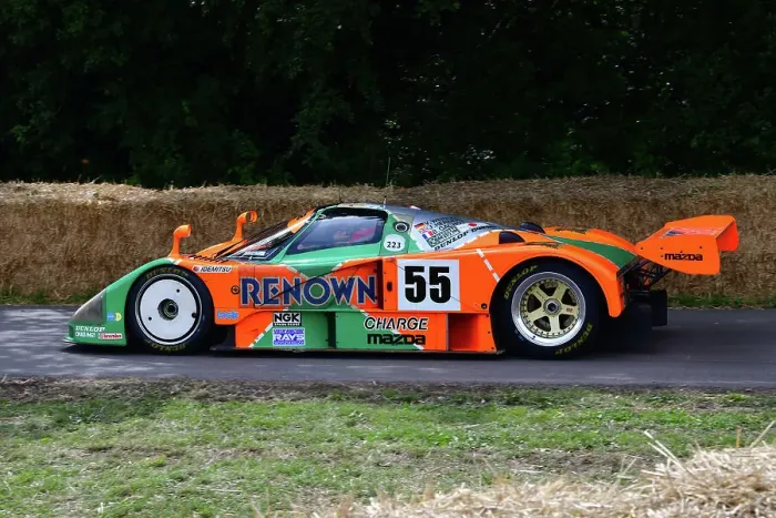 Rights Managed : CJ13 0793 Karun Chandhok, Johnny Herbert, Harry Tincknell, Mazda 787B Rights Managed : CJ13 0793 Karun Chandhok, Johnny Herbert, Harry Tincknell, Mazda 787B
