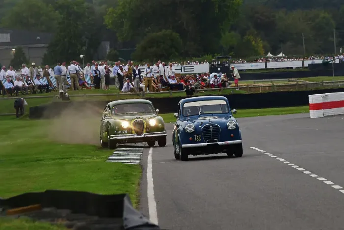 Rights Managed : CJ13 1849 Marino Franchitti, Chris Harris, Austin A35, Chris Ward, Andy Wallace, Jaguar Mk1 Rights Managed : CJ13 1849 Marino Franchitti, Chris Harris, Austin A35, Chris Ward, Andy Wallace, Jaguar Mk1