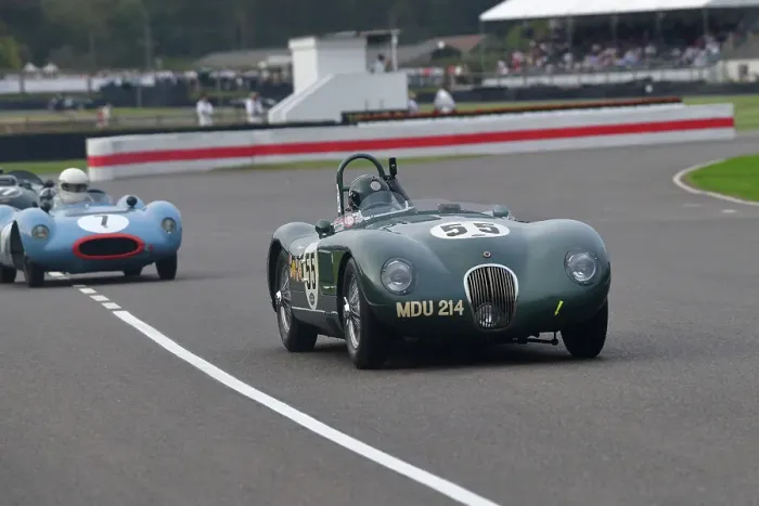 Rights Managed : CJ13 2025 Chris Ward, Nigel Webb, Jaguar C-Type Rights Managed : CJ13 2025 Chris Ward, Nigel Webb, Jaguar C-Type