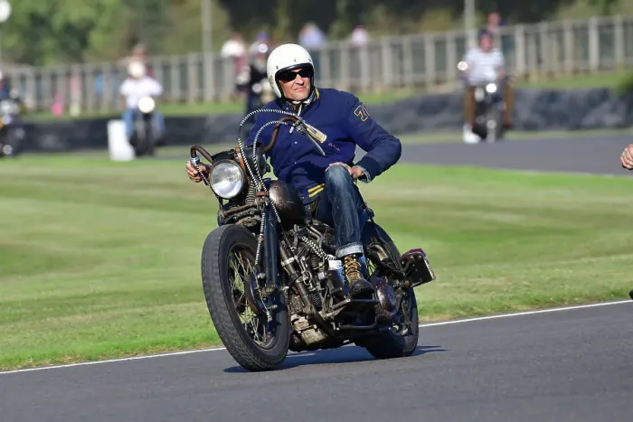 Rights Managed : CJ13 2042. Track Parade - Motorcycle Celebration