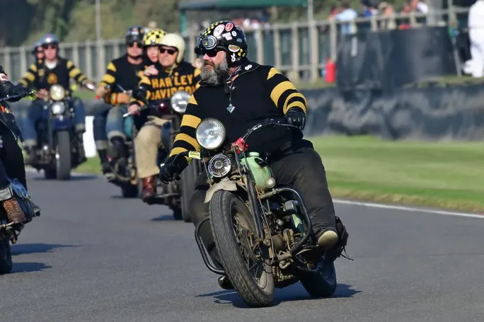 Rights Managed : CJ13 2259 Harley Davidson, Goodwood Hornets Motorcycle Gang Rights Managed : CJ13 2259 Harley Davidson, Goodwood Hornets Motorcycle Gang