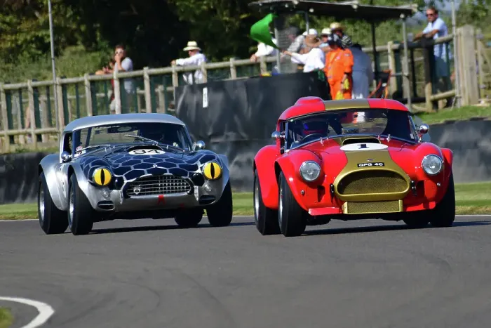 Rights Managed : CJ13 2678 Oliver Bryant, Marino Franchitti, AC Cobra, Bobby Verdon-Roe, Alex Brundle, AC Cobra
