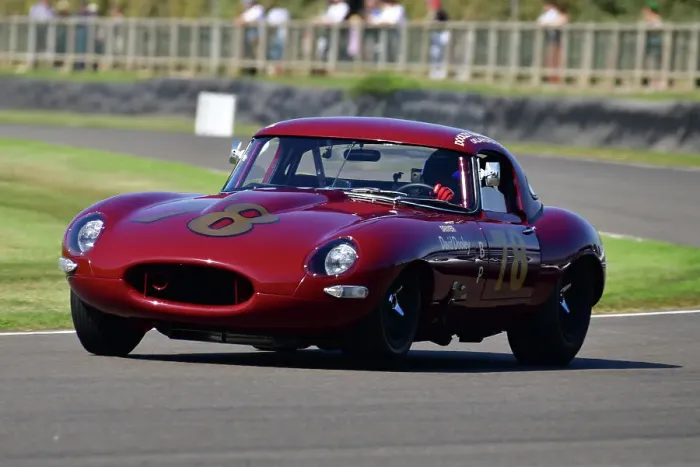 Rights Managed : CJ13 2695 William Paul, Andy Priaulx, Jaguar E-Type semi-lightweight