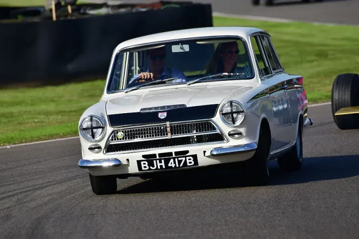 Rights Managed : CJ13 3107 Freddie Comer, Lotus Ford Cortina Mk1 Rights Managed : CJ13 3107 Freddie Comer, Lotus Ford Cortina Mk1
