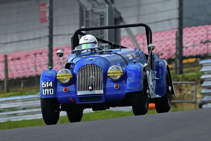 Framed Print : CJ13 4516 Tony Kilby, Morgan Plus 4 Framed Print : CJ13 4516 Tony Kilby, Morgan Plus 4