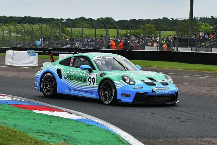 Framed Print : CJ14 0405 Charles Rainford, Cognition Land & Water with CCK Motorsport, Porsche 911 GT3 Cup