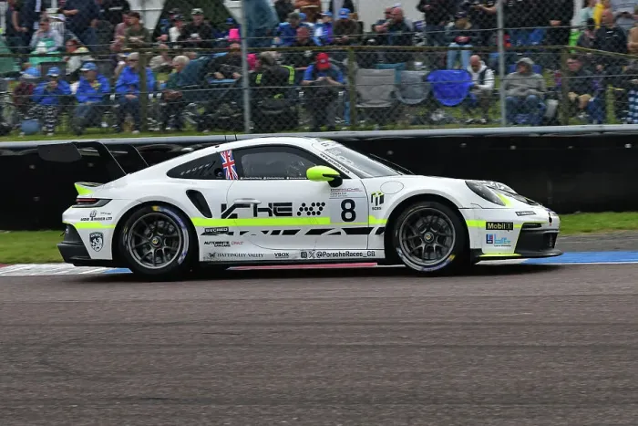 Framed Print : CJ14 0454 Hugo Ellis, Team Parker Racing, Porsche 911 GT3 Cup