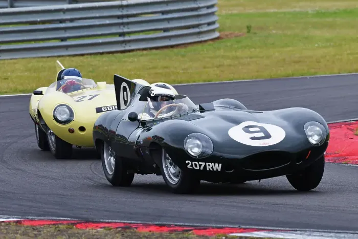 Framed Print : CJ14 2107 Benjamin Eastick, Jaguar D type, Andy Middlehurst, Jonathan Bailey, Jaguar D type