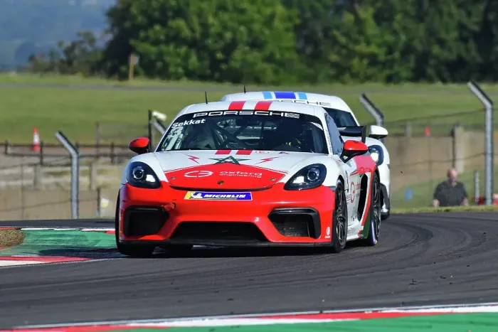 Framed Print : CJ14 5854 Karim Sekkat, Porsche 718 Cayman GT4 Clubsport, Breakell Racing