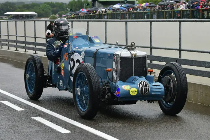 Rights Managed : CJ14 7261 John Gillett, MG K3 Rights Managed : CJ14 7261 John Gillett, MG K3
