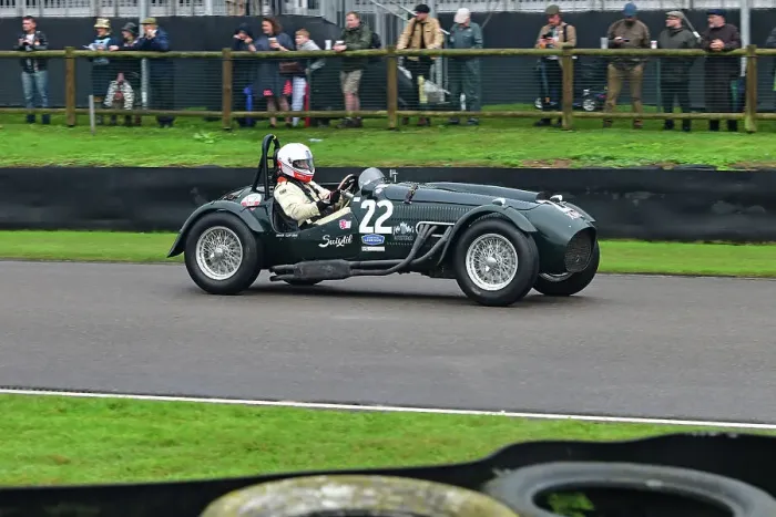 Rights Managed : CJ14 7989 Cliff Gray, Frazer Nash Le Mans replica Rights Managed : CJ14 7989 Cliff Gray, Frazer Nash Le Mans replica