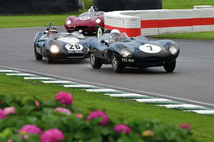 Rights Managed : CJ14 8210 Gary Pearson, John Pearson, Jaguar D-Type Long Nose, James Wood, Nicolas Minassian, Lotus-Climax 15