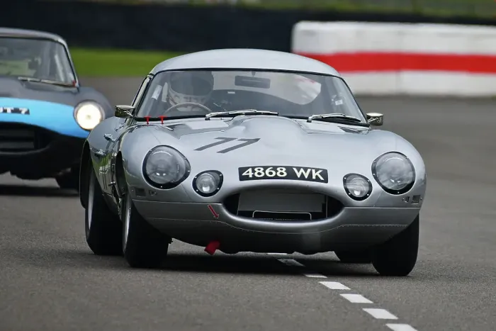 Rights Managed : CJ14_8450 Romain Dumas, Gary Pearson, Jaguar E-Type lightweight lowdrag coupe.jpg