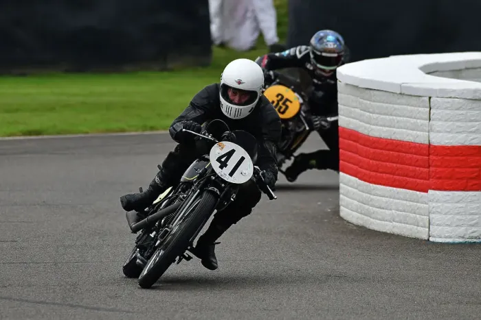 Rights Managed : CJ14 8563 Sam Rhodes, Bill Swallow, Velocette MTT 500 Rights Managed : CJ14 8563 Sam Rhodes, Bill Swallow, Velocette MTT 500