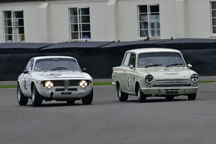 Rights Managed : CJ14 9005 Matt Neal, Lotus-Ford Cortina Mk1, Emanuele Pirro, Alfa Romeo Giulia Sprint GTA Rights Managed : CJ14 9005 Matt Neal, Lotus-Ford Cortina Mk1, Emanuele Pirro, Alfa Romeo Giulia Sprint GTA