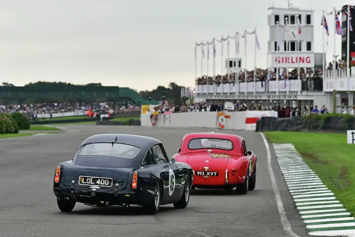 Rights Managed : CJ14 9202 Nigel Greensall, John Spiers, AC Cobra, Jimmie Johnson, Dario Franchitti, Aston Martin DB4GT Rights Managed : CJ14 9202 Nigel Greensall, John Spiers, AC Cobra, Jimmie Johnson, Dario Franchitti, Aston Martin DB4GT