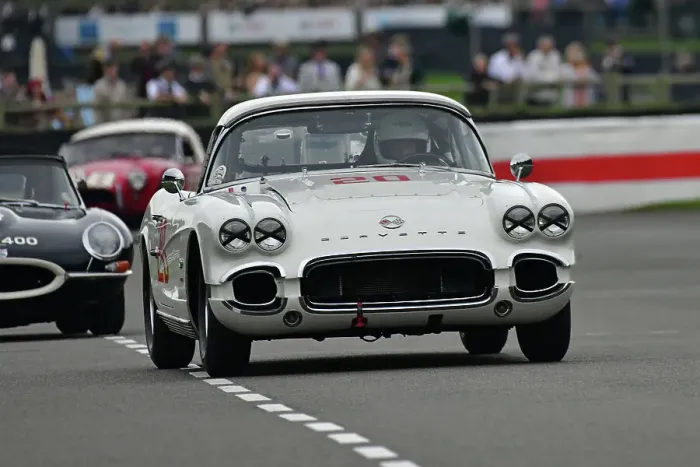 Rights Managed : CJ14 9328 Alan Letts, Peter James, Chevrolet Corvette C1 Rights Managed : CJ14 9328 Alan Letts, Peter James, Chevrolet Corvette C1