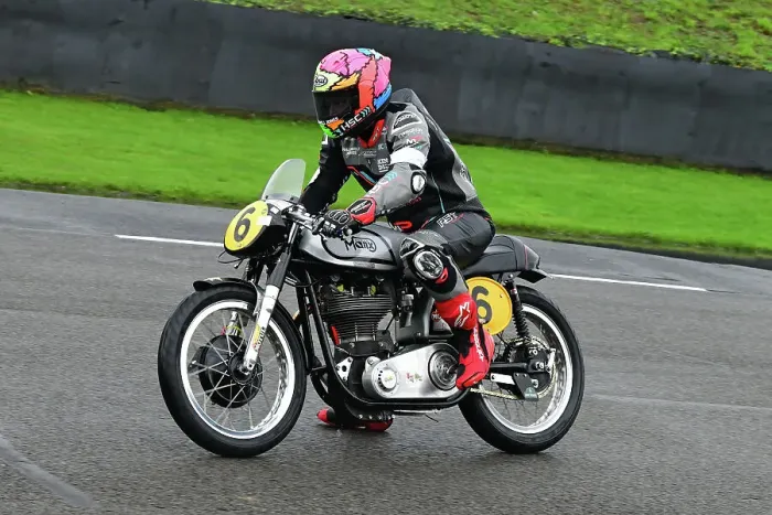 Rights Managed : CJ14 9492 Barry Burrell, John McGuinness, Norton Manx Rights Managed : CJ14 9492 Barry Burrell, John McGuinness, Norton Manx