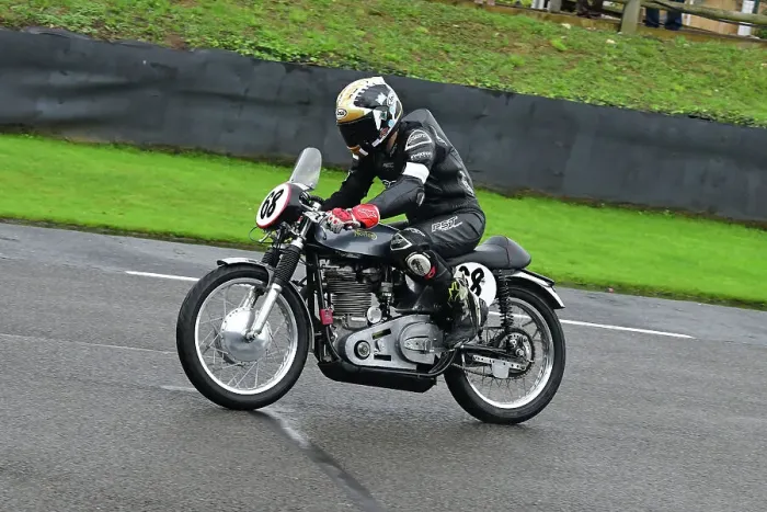 Rights Managed : CJ14 9510 Michael Russell, Michael Rutter, Norton Velocette MSS Rights Managed : CJ14 9510 Michael Russell, Michael Rutter, Norton Velocette MSS