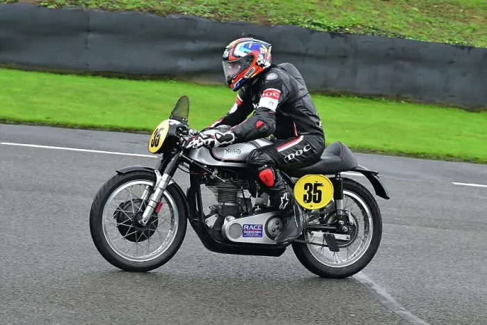 Rights Managed : CJ14 9516 Keith Bush, David Johnson, Norton Manx Rights Managed : CJ14 9516 Keith Bush, David Johnson, Norton Manx