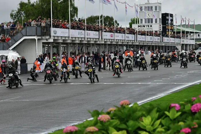 Rights Managed : CJ14 9544 Le Mans style running across the track to start Rights Managed : CJ14 9544 Le Mans style running across the track to start