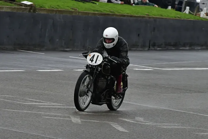 Rights Managed : CJ14 9698 Sam Rootes, Bill Swallow, Velocette MTT 500 Rights Managed : CJ14 9698 Sam Rootes, Bill Swallow, Velocette MTT 500