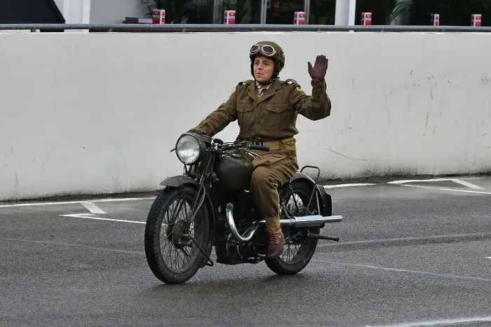 Rights Managed : CJ14 9711 ex-WW2 Motorcycle Rights Managed : CJ14 9711 ex-WW2 Motorcycle