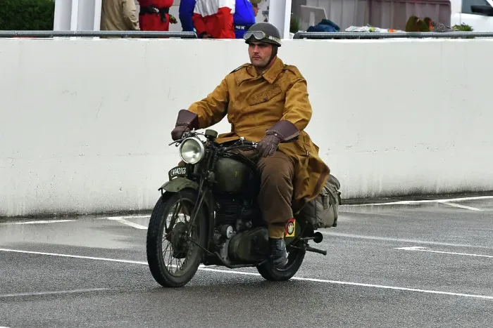 Rights Managed : CJ14 9715 Royal Enfield, ex-Military motorcycle Rights Managed : CJ14 9715 Royal Enfield, ex-Military motorcycle