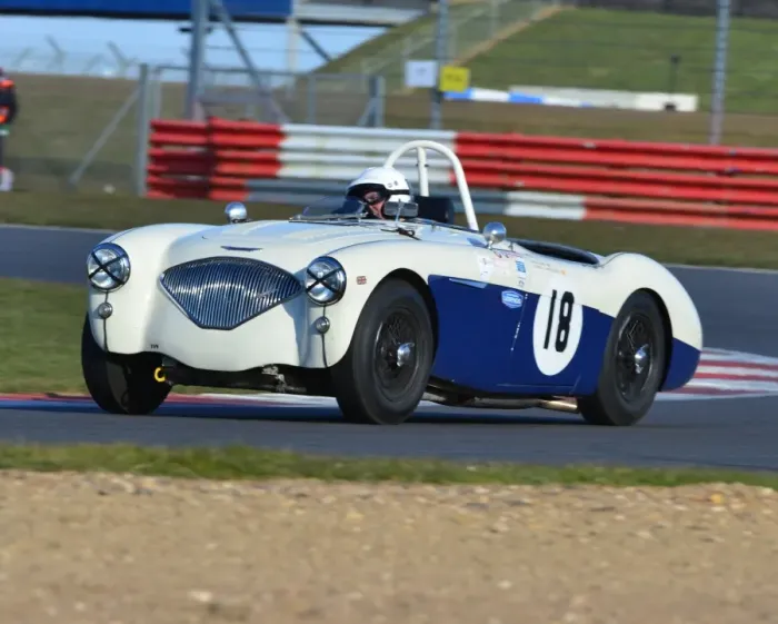 Framed Print : CJ3 2954 Robert Rawe, Austin Healey 100M