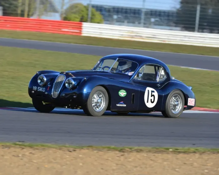 Framed Print : CJ3 3073 John Burton, Jaguar XK 120