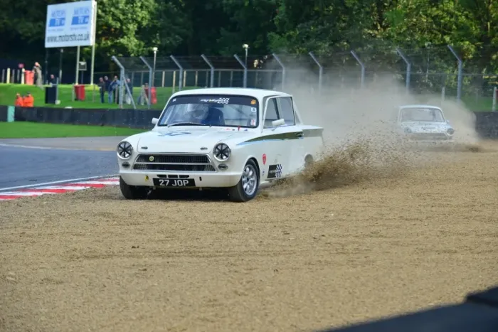 Framed Print : CJ4 9734 Jonathan Gomm, Jonathan Townsend, Ford Lotus Cortinas