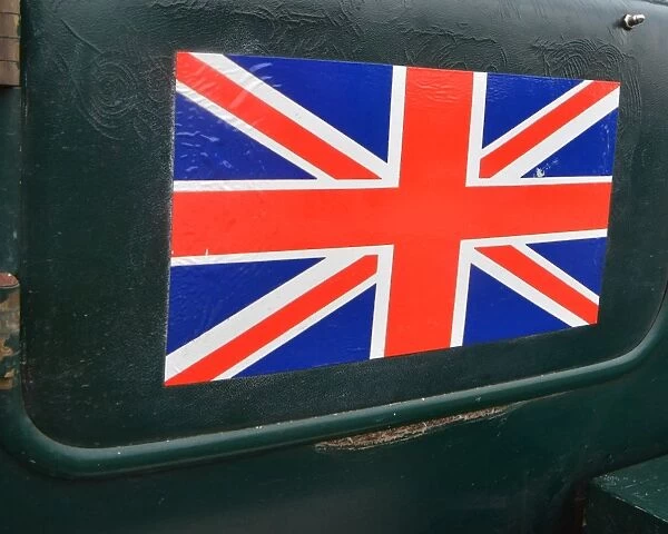 CJ5 4955 Union flag, Bentley door