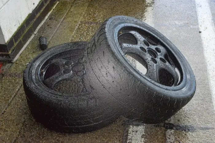 Framed Print : CJ5 4991 Wet tyres Framed Print : CJ5 4991 Wet tyres