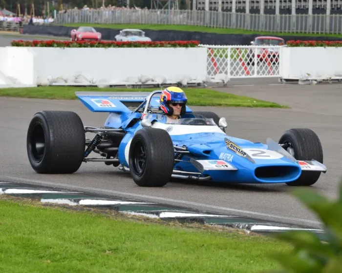 Rights Managed : CJ5 5815 Mark Webber, Matra, Jackie Stewart tribute Rights Managed : CJ5 5815 Mark Webber, Matra, Jackie Stewart tribute
