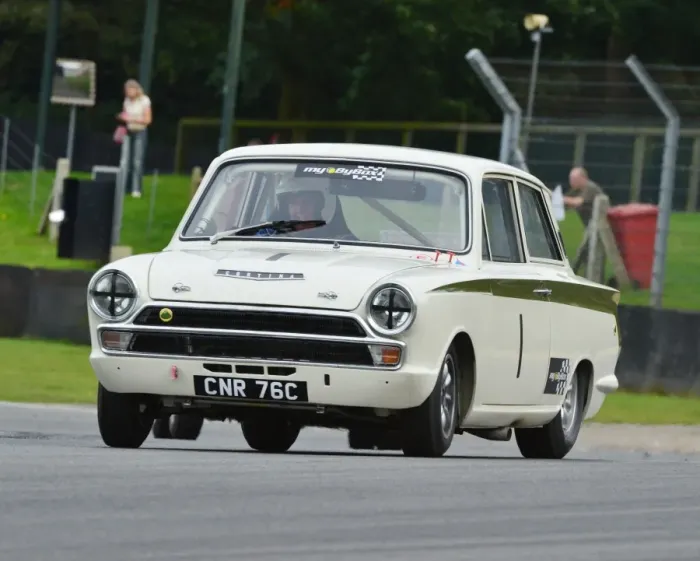 Framed Print : CJ5 6091 Tim Davies, Ford Lotus Cortina, CNR 76 C
