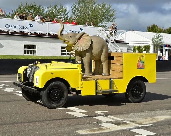 CJ6 2273 Elephant drives Land Rover