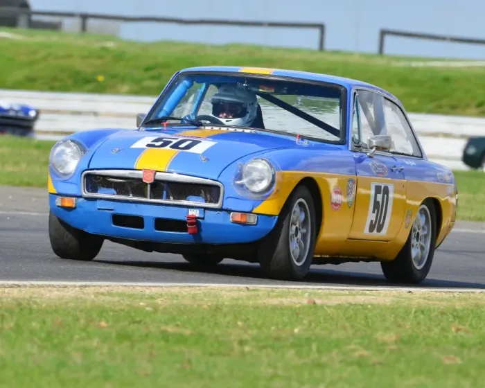 Framed Print : CJ6 7152 Ian Clark, MG B GT