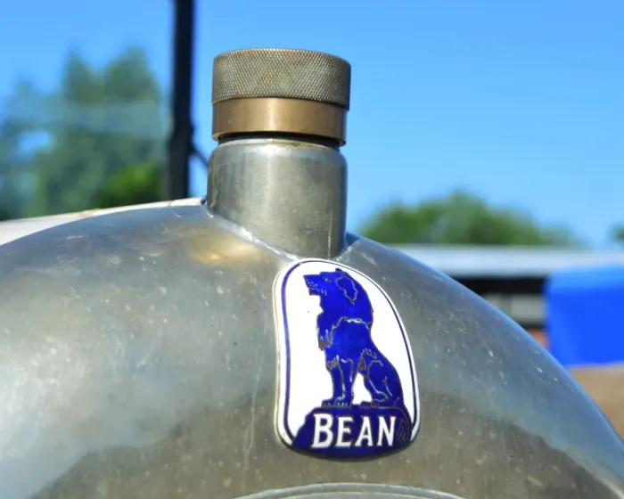 Framed Print : CJ6 8621 Bean car badge Framed Print : CJ6 8621 Bean car badge