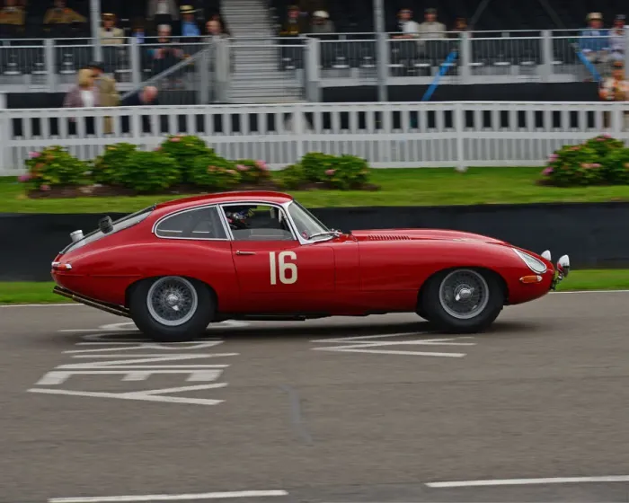 Rights Managed : CJ8 1622 Mark Midgley, Calum Lockie, Jaguar E-Type FHC Rights Managed : CJ8 1622 Mark Midgley, Calum Lockie, Jaguar E-Type FHC